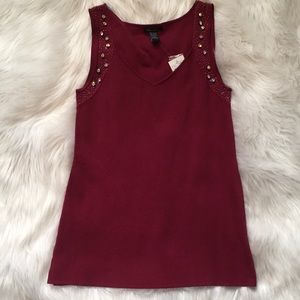Susan Lewis Redplum Knit Dressy Tank size M NWT